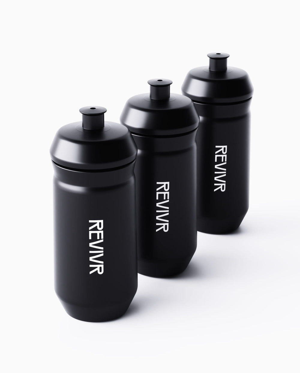REVIVR electrolyte drink bottle close up shot — BPA free bottle